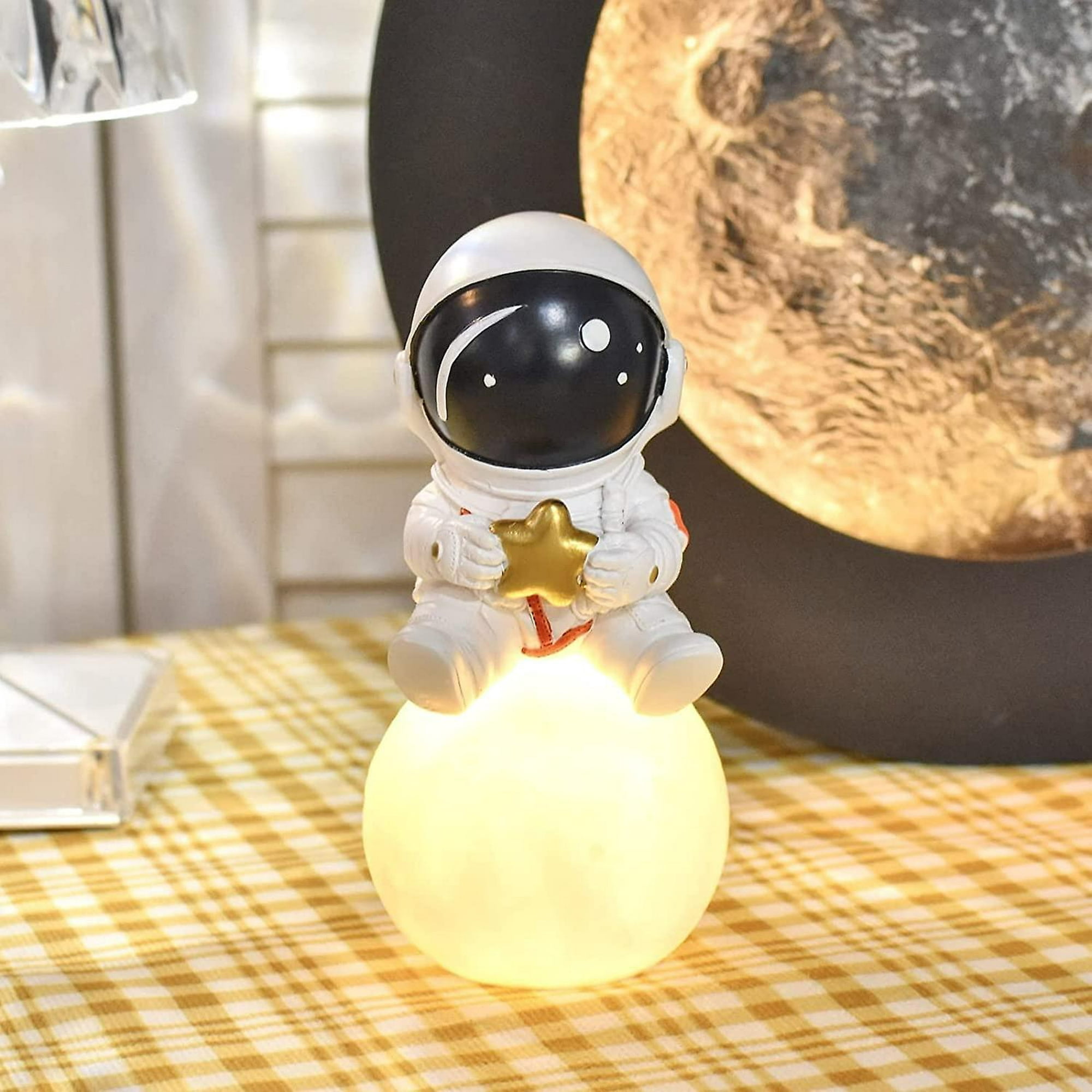 Casco de astronauta de juguete blanco de tela suave para niños