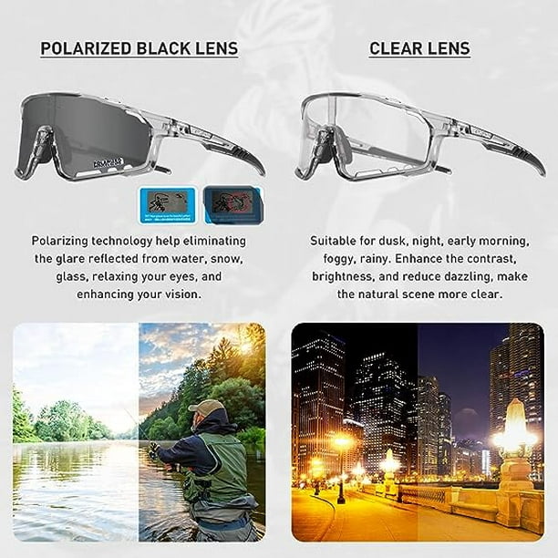 Gafas de ciclismo polarizadas para hombres y mujeres, gafas de bicicleta de  montaña, gafas de montar MTB, gafas de sol deportivas TR90, gafas de sol  para correr en bicicleta