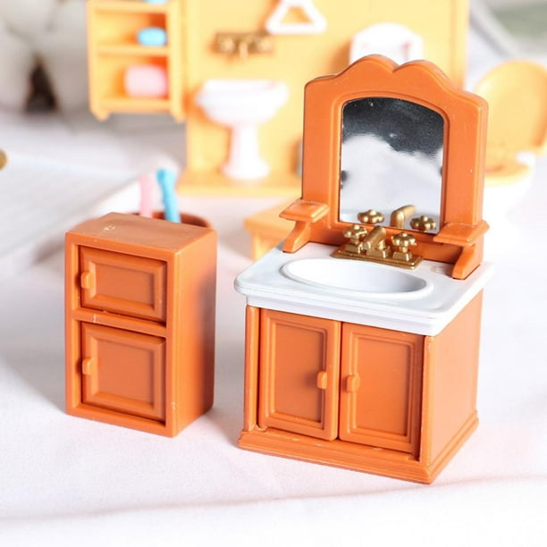 Mini bañera, accesorios para muebles de , juguetes de simulación,  accesorios de baño, regalos de Baoblaze Bañera de casa de muñecas