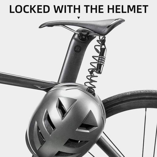 2 candados para casco de motocicleta, candado para casco de bicicleta,  candado de cable pequeño de 4 dígitos, candado retráctil para equipaje,  candado para cochecito, negro