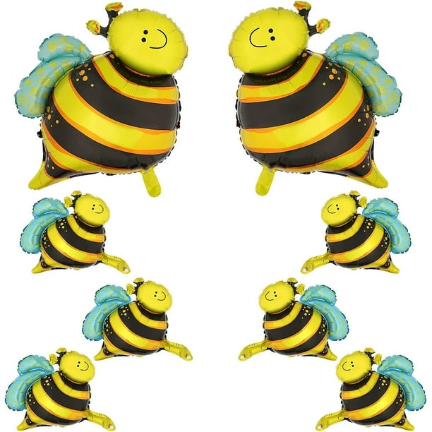 Otras piezas decorativas de jardín Globo de abeja Papel de aluminio Globo  de abeja Globo en forma de abeja Globo de abeja amarillo y negro para  cumpleaños Boda Baby Shower P