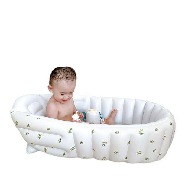 PandaEar Bañera inflable para bebé, bañera portátil de viaje para bebés con  bomba de aire, lavabo de ducha plegable antideslizante mini piscina de
