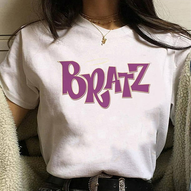 Camiseta Bratz Mujer anime Y2K top girl manga Ropa huang jie