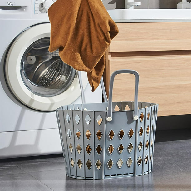Cestas de lavandería plegables, cesta de lavandería para el hogar de 13.5  litros/3.5 galones, cesta plegable para ropa sucia, contenedor de