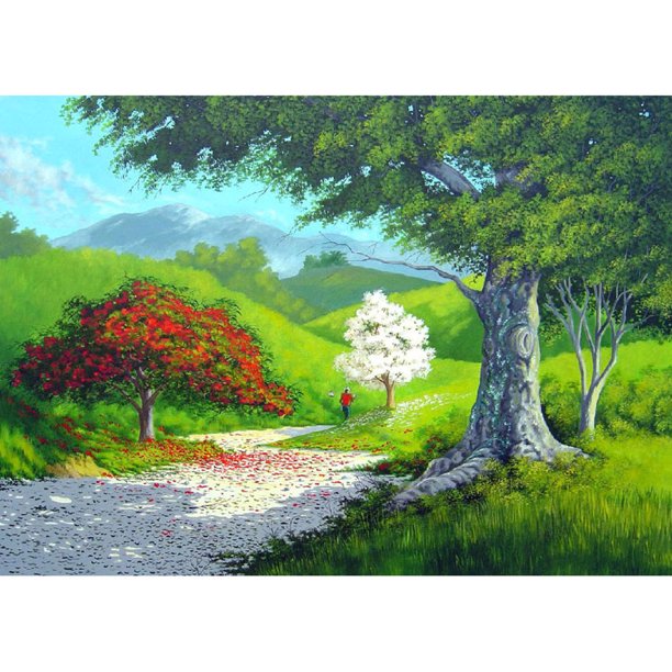 Paisaje Rural  Kits de pintura de diamante cuadrado completo