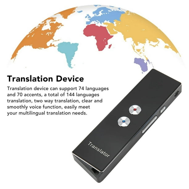 Dispositivo Traductor Traductor de Voz Inteligente 74 Idiomas 70 Acentos en Tiempo  Real 50 Tasa de Precisión del 99% Traductor de Voz Inteligente Portátil  para