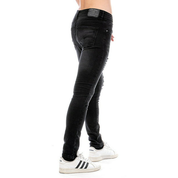 Pantalón Mezclilla Stretch Para Hombre Opps Jeans Color Negro