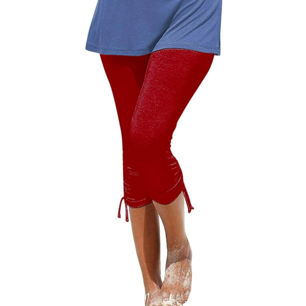 Pantalones casual para mujer, Rojo