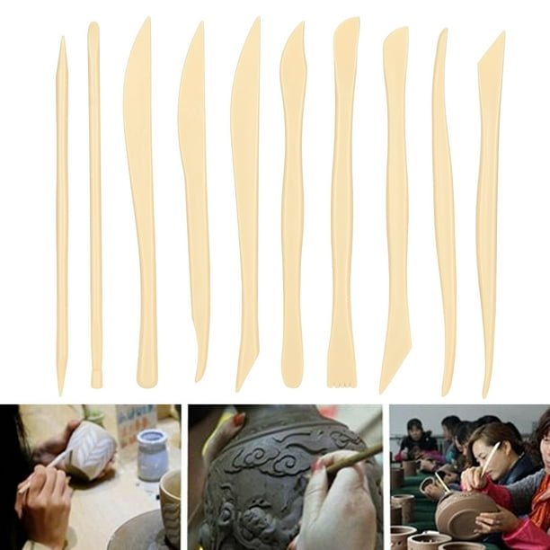 Herramientas de arcilla de cerámica de 10 piezas, juego de herramientas de  tallado de cerámica para principiantes, modelado de cerámica, escultura de