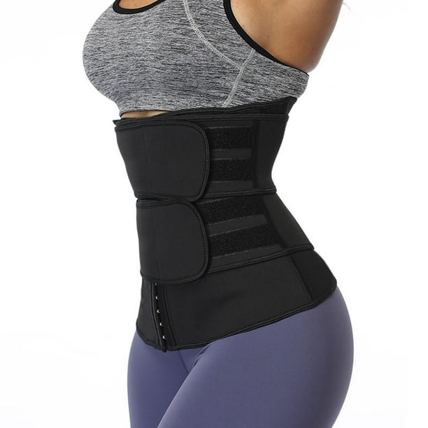 Entrenador de cintura de neopreno ajustable para mujer, faja deportiva  cinturón de soporte de espalda ajustable