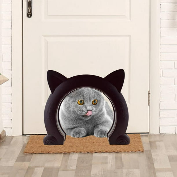 Puerta interior grande para gatos, puerta de gato sin solapa para puerta  interior, puerta de mascotas para gatos, fácil instalación, sin