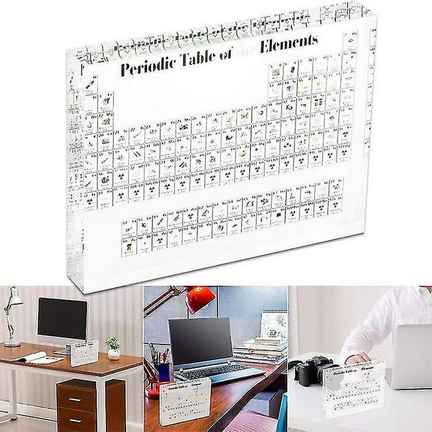Tabla Periódica con elementos reales, decoración de escritorio con