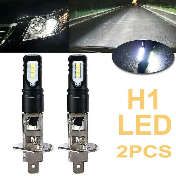 Bombillas LED H1 para faros delanteros automotrices [Plug and Play]  [Iluminación de 360 grados] [6000 K color blanco extremadamente brillante]  [2