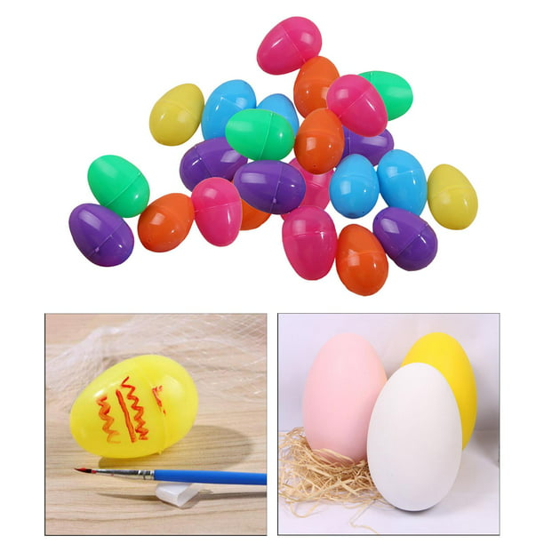 Huevos de Pascua de plástico - color natural 6cm - Set de 6pzs - Grupo  Galdiaz