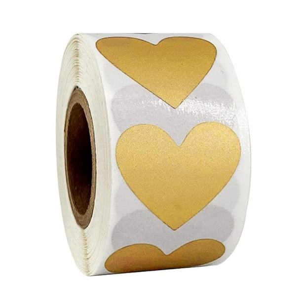 300 Etiquetas Adhesivas en apariencia Hechas Papel Kraft para en Bolsas de Horno - dor BLESIY Etiquetas adhesivas de corazón | Walmart en línea