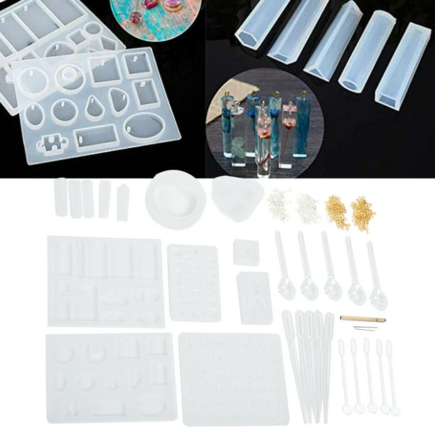 Kit de resina epoxi para principiantes, juego de moldes de