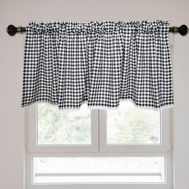 Cortinas para cocina, cortinas de varil rústicas para ventana