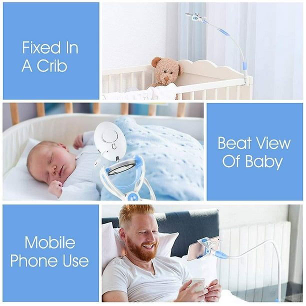 Soporte de monitor de bebé, soporte universal de cámara ajustable flexible,  compatible con soporte de monitor de bebé compatible con la mayoría de los  bebés Afortunado Sencillez