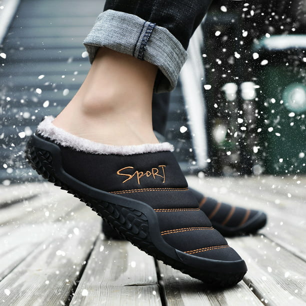 Zapatillas impermeables antideslizantes felpa para hombre, además de terciopelo, cálidas, de algo 123q282 | línea