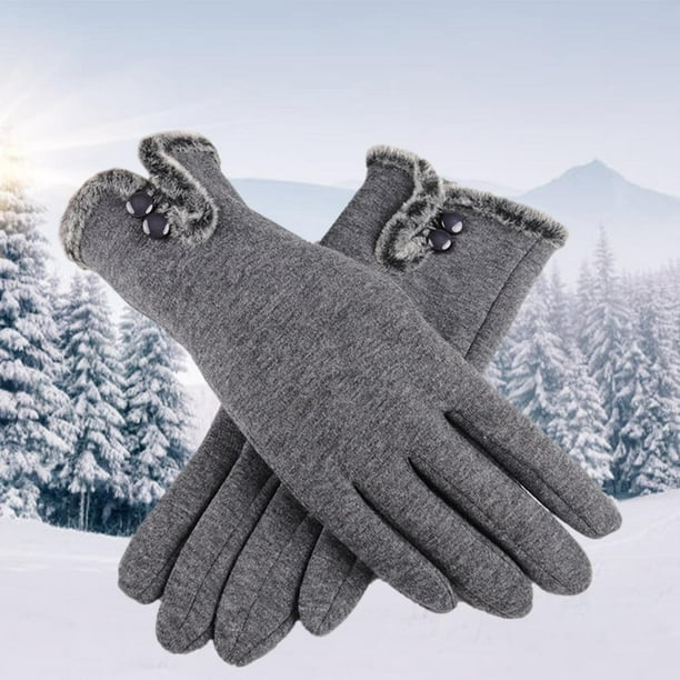 Guantes de invierno para hombre mujeres, a prueba , cálido gruesos, guantes  térmicos, pantalla táctil, guantes para frío gris Salvador Guantes de  invierno