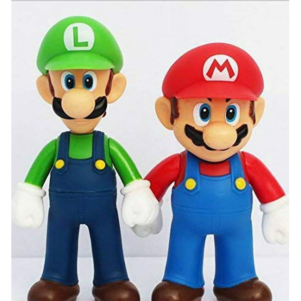  Juego de 3 figuras de acción Mario Bros Luigi, Mario, Yoshi (5  pulgadas) : Juguetes y Juegos