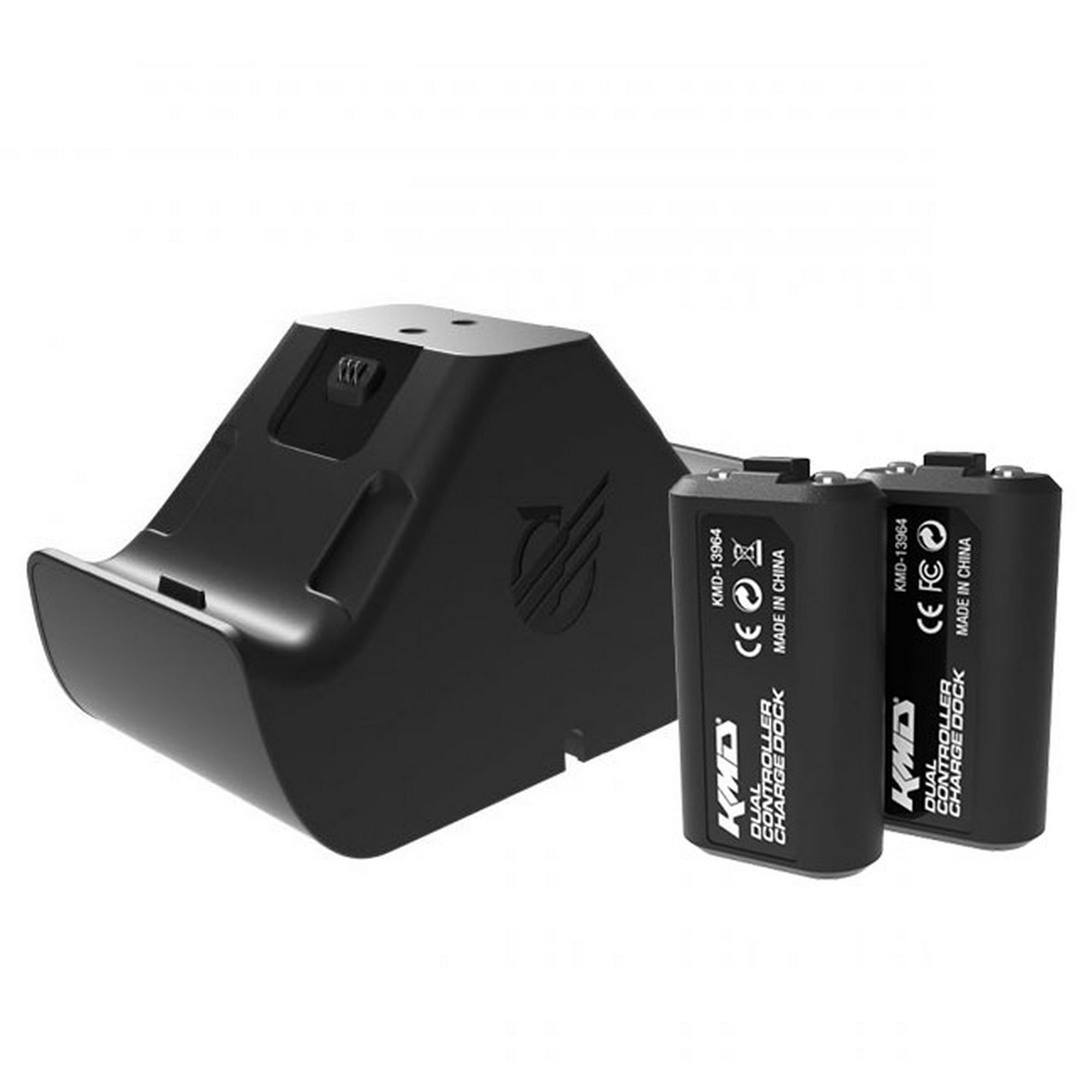 Batería recargable para Xbox 360, paquete de 2 baterías con estación de  carga dual base de cargador para mando inalámbrico Xbox 360, color negro
