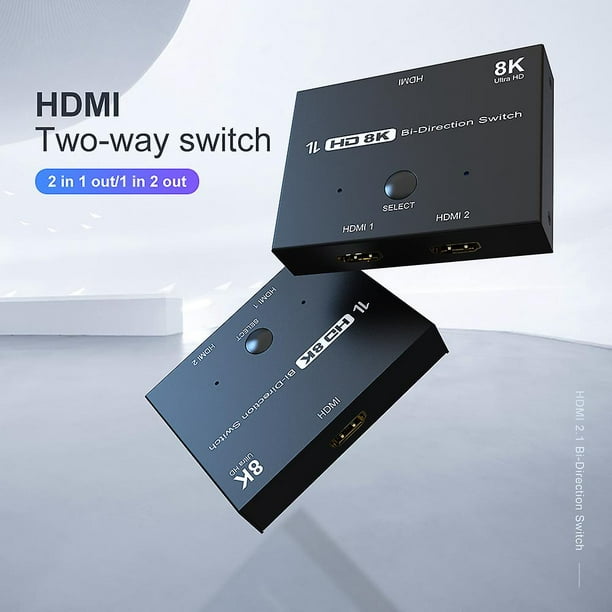 Conmutador HDMI 2.1, Conmutador HDMI 8K, Conmutador Ultra HD 4K a 120 Hz Salida  2 en