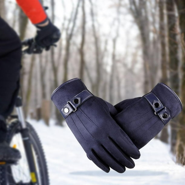 Comprar Guantes de mujer invierno pantalla táctil gamuza cálidos guantes de  dedo completo señora invierno guantes al aire libre