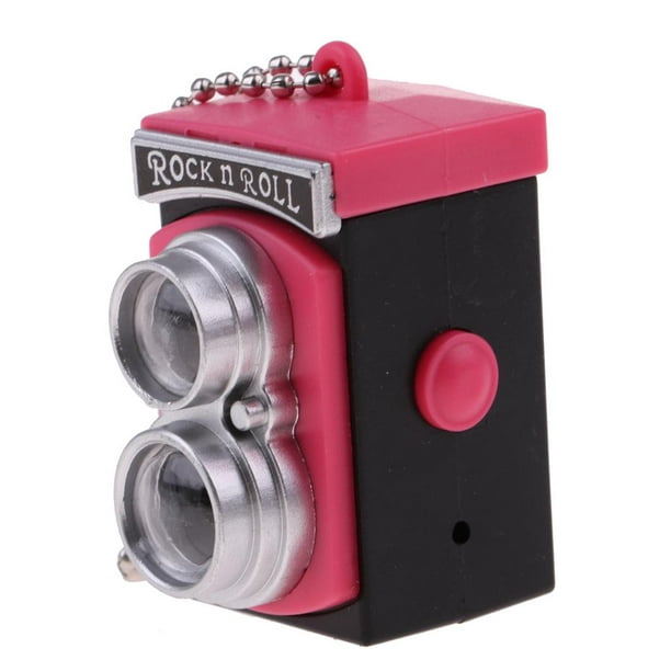 Mini cámara para muñecas, adorno de cámara SLR en miniatura a escala 1:4  con flash y sonido de obturador, accesorios de decoración de casa de  muñecas