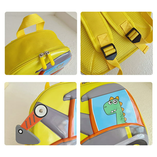 Mochila personalizada con diseño de autos de dibujos animados lindos para  niños y niñas, excavadora dibujada a mano, mochila preescolar, bolsas para