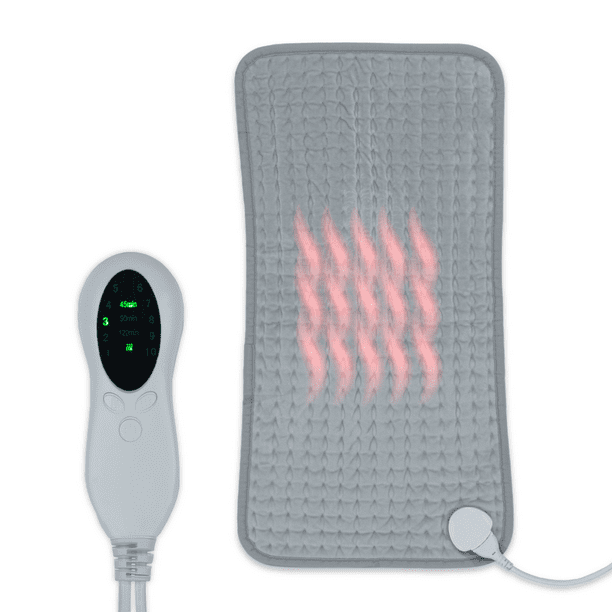 Manta Térmica Color Gris para Relajación y Alivio de Dolores Musculares -  Cobija eléctrica Terapeutica con ajuste de temperatura - Cojin Fisioterapia  Almohadilla de masaje