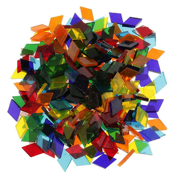 250pcs Triángulo Teselas para Mosaico/ Azulejo de Mosaico de Colores  Variados para DIY Artesanías Multiusos Multicolor (0,55 pulgadas) 14mm  Baoblaze Mosaico de colores