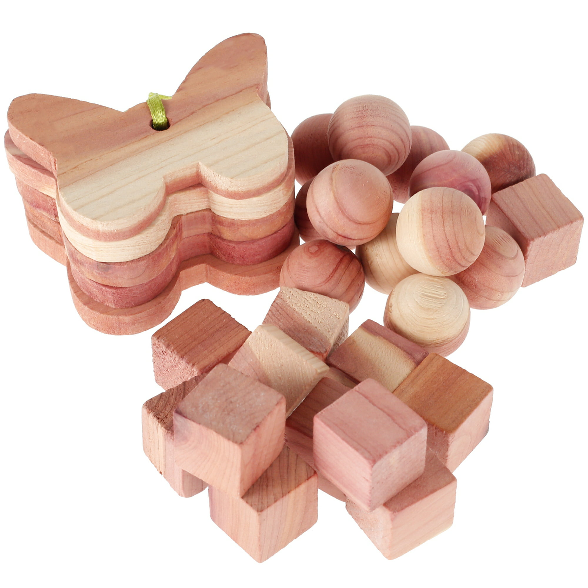 Drops Botones de cedro de madera natural con cuatro agujeros | Cantidad por  1 botón - 1 pieza (diámetro 0.984 in)