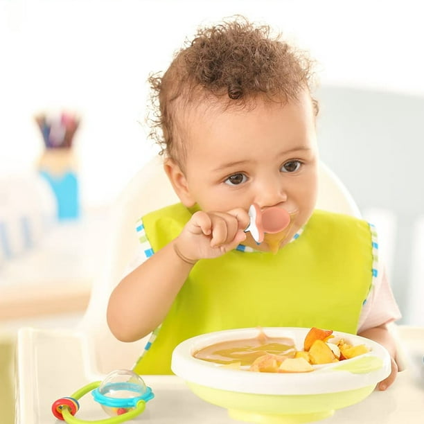 Juego de cuchara y tenedor para bebés, para aprender a comer