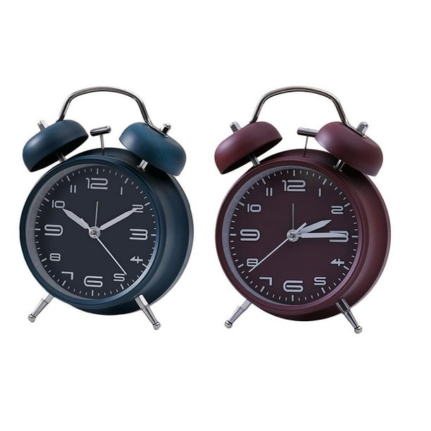 reloj despertador analógico estilo vintage clásico de un toque de