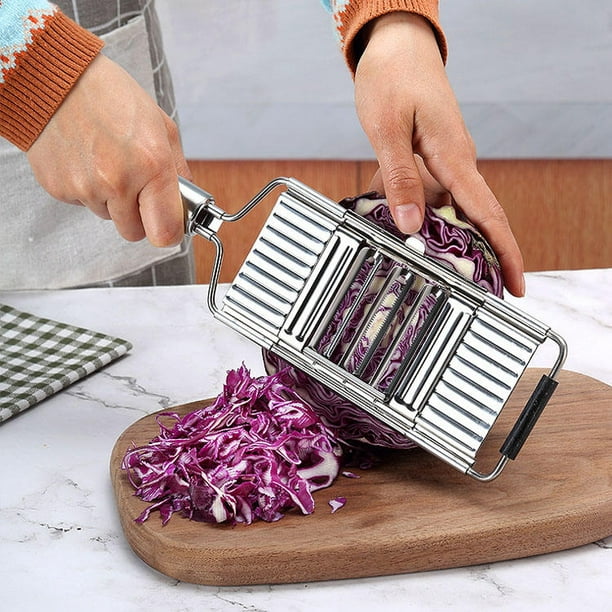 rallador picador cortador de verduras vegetales queso mandolina de cocina  inox