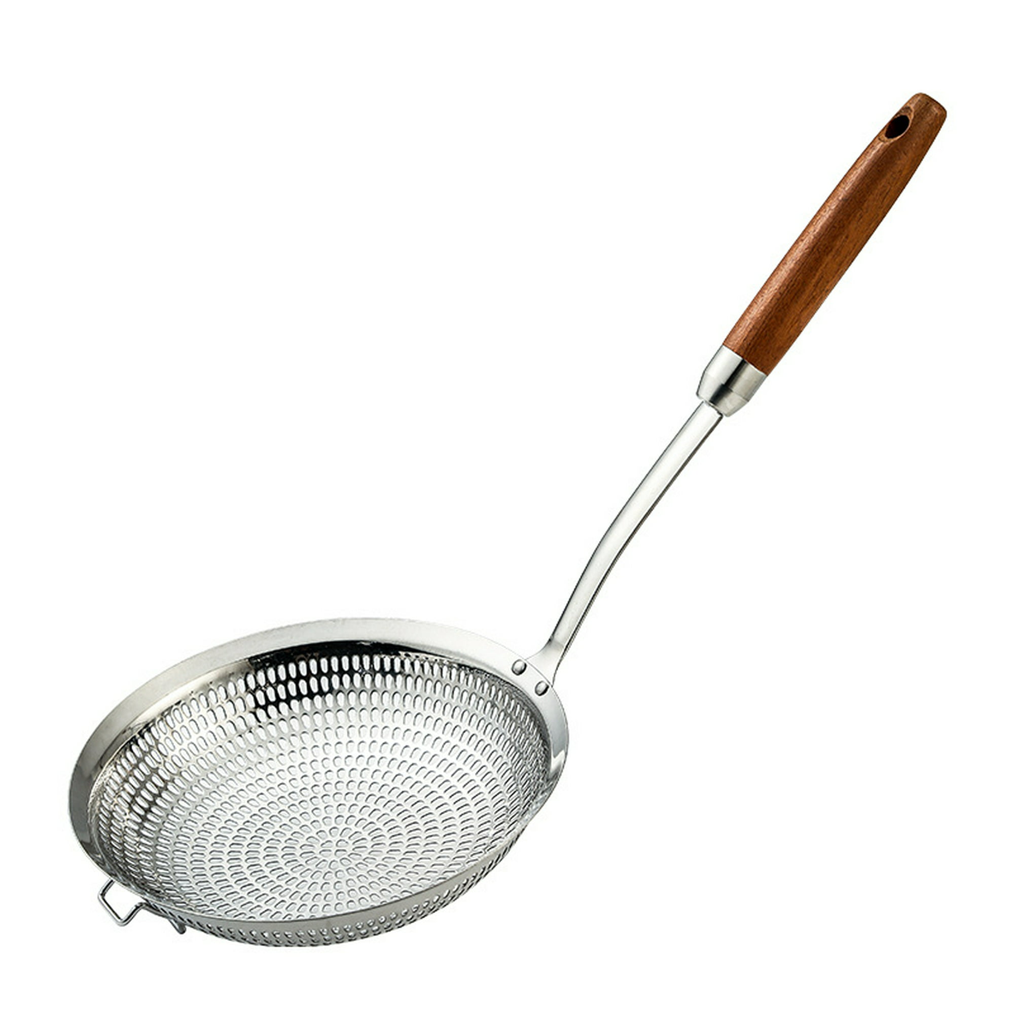 Cuchara de espumadera, cuchara ranurada de acero inoxidable, colador de  cocina con mango largo, desnatador de acero inoxidable 304 resistente al  calor