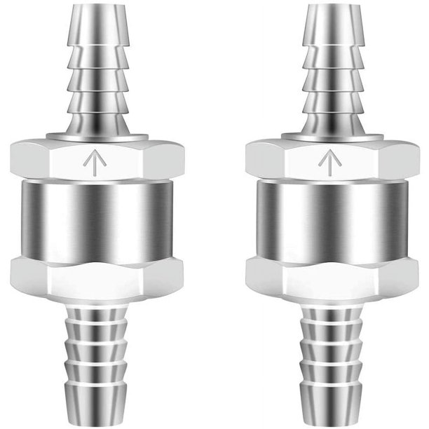 2 Piezas 10mm Válvula de Retención de Combustible de Aluminio