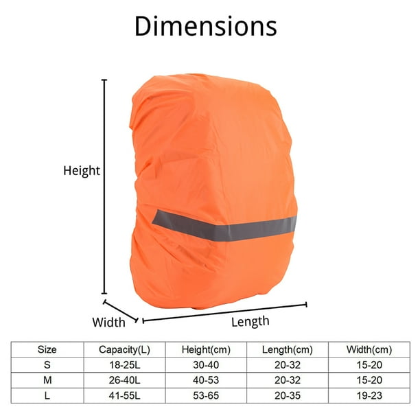 Funda impermeable para mochila para la lluvia, impermeable, para senderismo  al aire libre, con bolsa de almacenamiento y correas cruzadas de hebilla