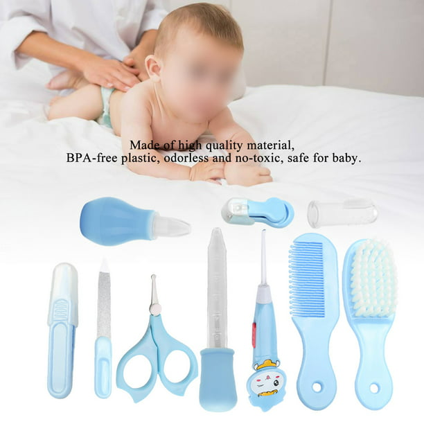Lictin - Kit de aseo y salud para bebés, juego de cuidado de seguridad 15  en 1, juego de cuidado de la salud para recién nacidos con cepillo para el