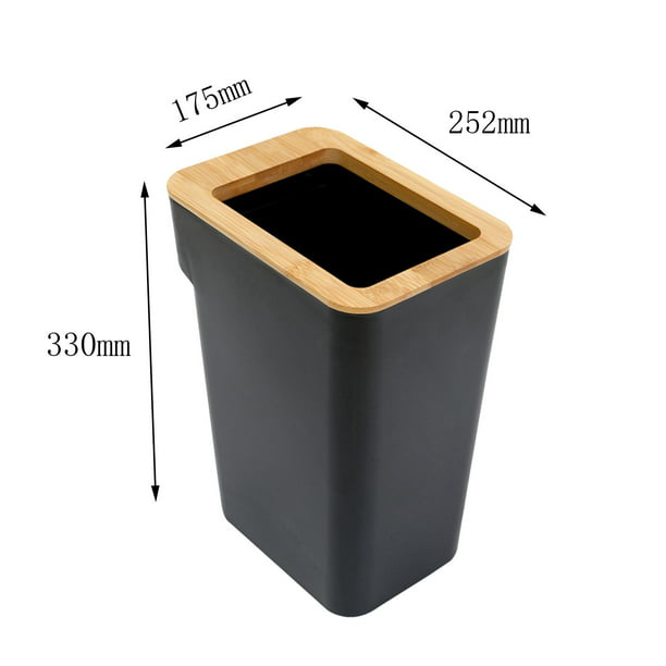 Cubo de basura sin contacto cubo de basura con tapa 12L cubo de basura  eléctrico cubo de basura estrecho baño cubo de basura inteligente para sala  de Gris Sunnimix bote de basura