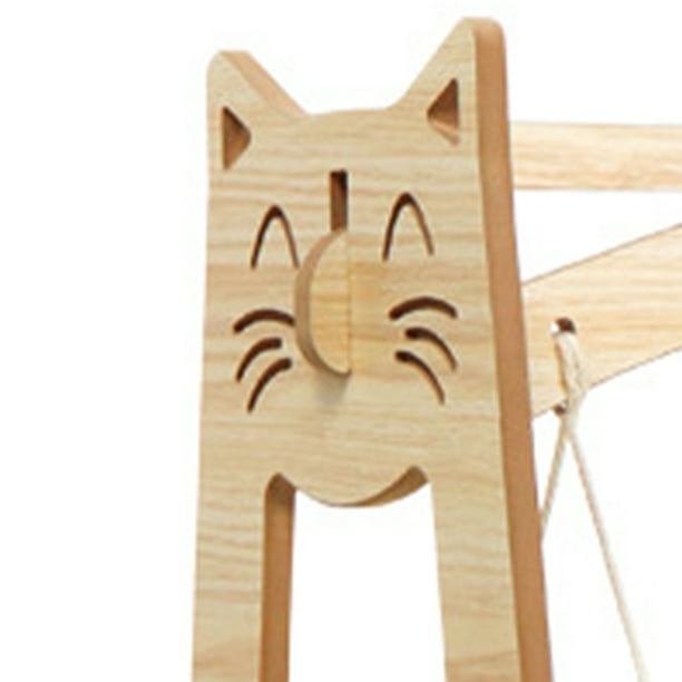 Hamaca con base de madera para gato - MASCOTAMODA
