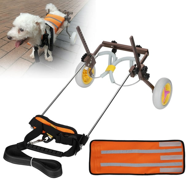 Silla de ruedas para perros y mascotas de 2 ruedas, carrito auxiliar de  aluminio para caminar, Scooter para patas traseras para discapacitados  CJC02