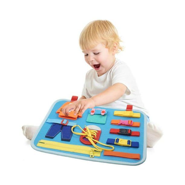 Montessori - Tabla de actividades para niños pequeños - Juguetes para  aprender a vestir para niños de 1, 2, 3, 4 años, juguete de aprendizaje  para