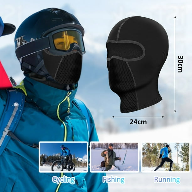 Pasamontañas, máscara de esquí, máscara de invierno unisex, equipo para  climas fríos, esquí, snowboard y montar motocicleta, color negro :  : Moda