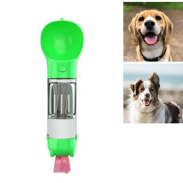 Botella de agua para perros con recipiente para alimentos y filtro  integrado, cuenco de agua portátil a prueba de fugas, dispensador de agua  para