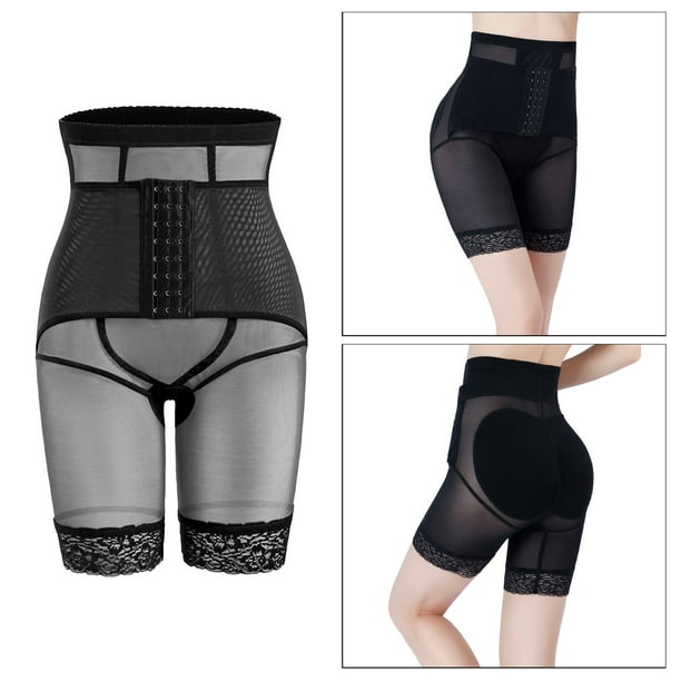 Shapewear para mujeres control de abdomen de cuerpo completo Levantador de  glúteos muslo pantalones cortos más delgados --- negro talla 2xl