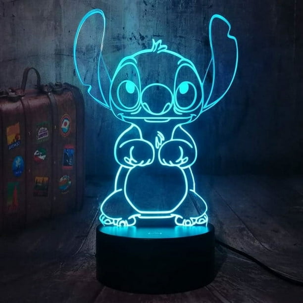 Lilo Stitch Lámpara Dibujos Animados Lindo Stitch Figura Amigos 3D
