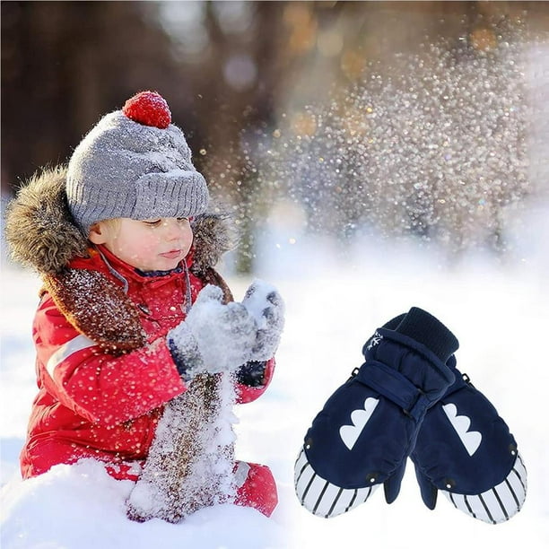Manoplas para niños, manoplas de nieve impermeables para niños y