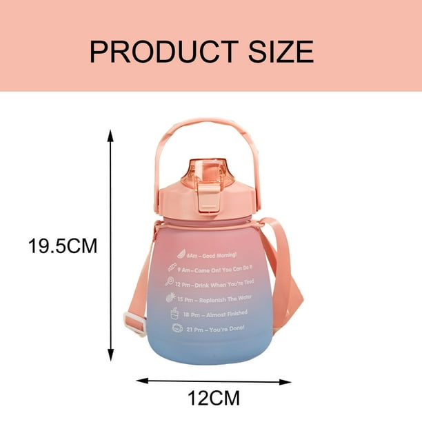 Botella de agua con pajita para la escuela/niño/mujer/niña, lindas botellas  de agua con correa Zhivalor BST3075177-4